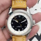 White Black Yellow Leather_Automatic Mechanical Watch Hippocampus Three Needles White And Black Auto
