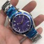 Plaid Blue_Mechanical Watch 007 Blue James Bond Automatic Mechanical Watch Hawke