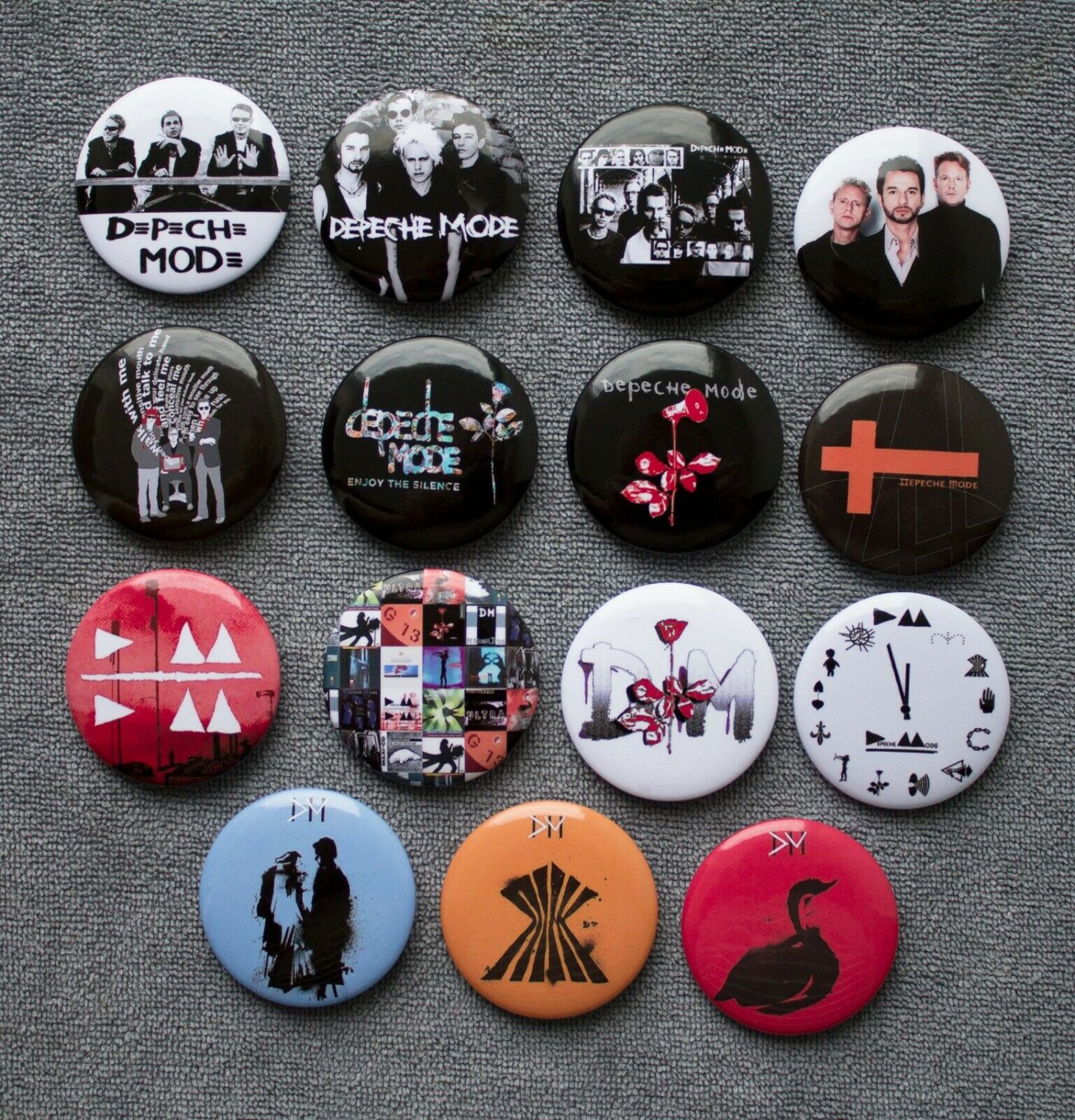 PIN BUTTON BADGES DEPECHE MODE. set of 15 pieces.