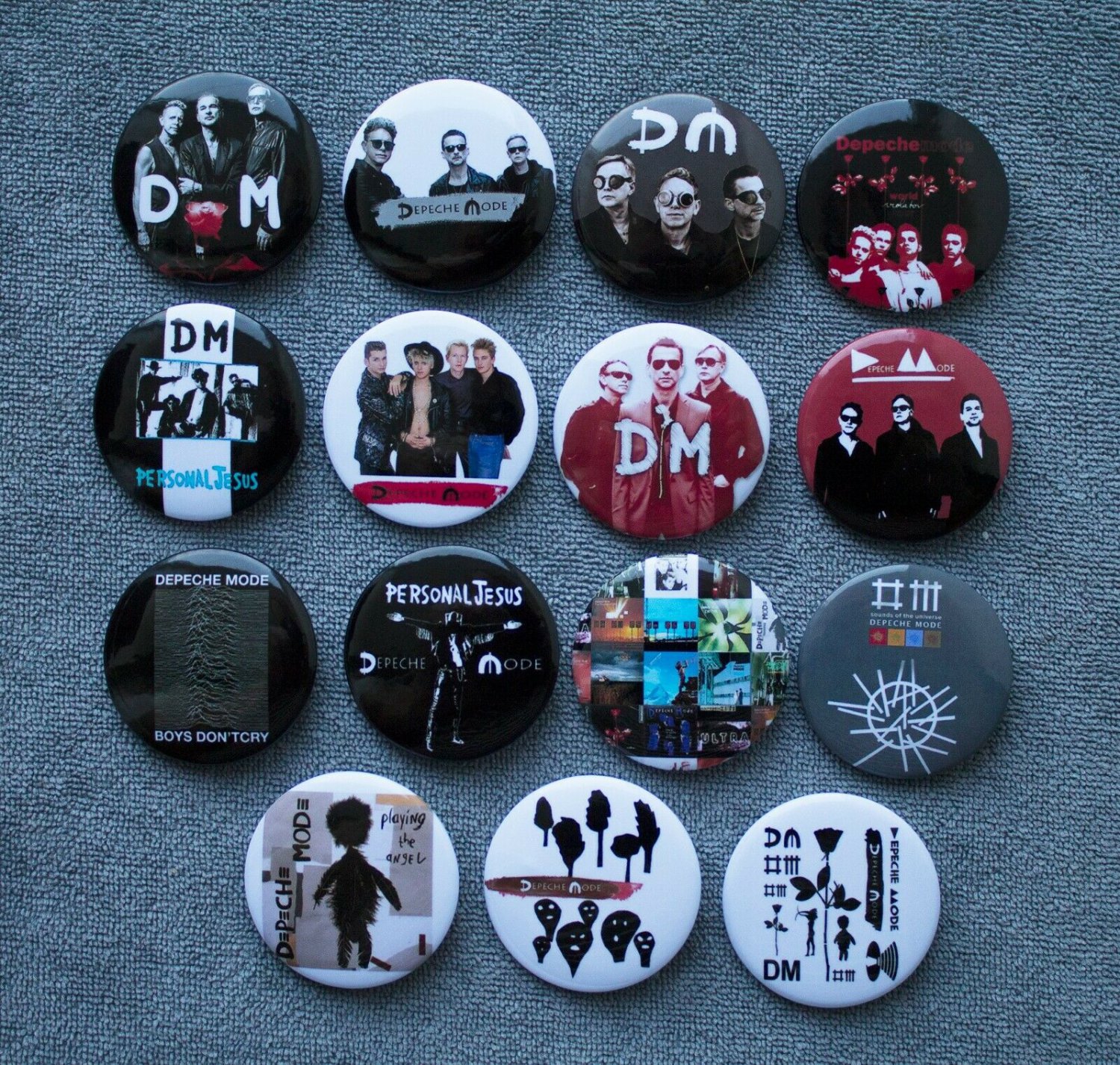 PIN BUTTON BADGES DEPECHE MODE. set of 15 pieces.