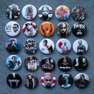 Pin button badges musical rap artists hip hop. set of 25 pieces