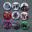 Pin button badges rock band SLADE. set of 9 pieces.