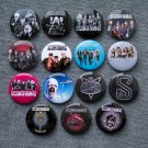 Pin button badges rock band SCORPIONS. set of 15 pieces.