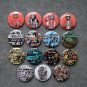 Pin button badges rock music. rock n roll . set of 15 pieces
