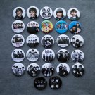 Pin button badges THE BEATLES music group. set of 27 pieces.