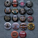 PIN BUTTON BADGES HARLEY DAVIDSON.  set of 18 pieces