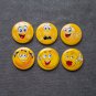 Smiley fridge magnets. set of 6 pieces.