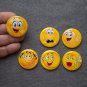 Smiley fridge magnets. set of 6 pieces.
