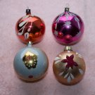 Vintage Christmas decorations set of 4 Christmas tree toys of the USSR.