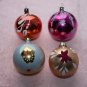 Vintage Christmas decorations set of 4 Christmas tree toys of the USSR.