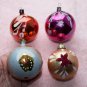 Vintage Christmas decorations set of 4 Christmas tree toys of the USSR.
