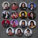 Pin button badges MICHAEL JACKSON . set of 15 pieces.
