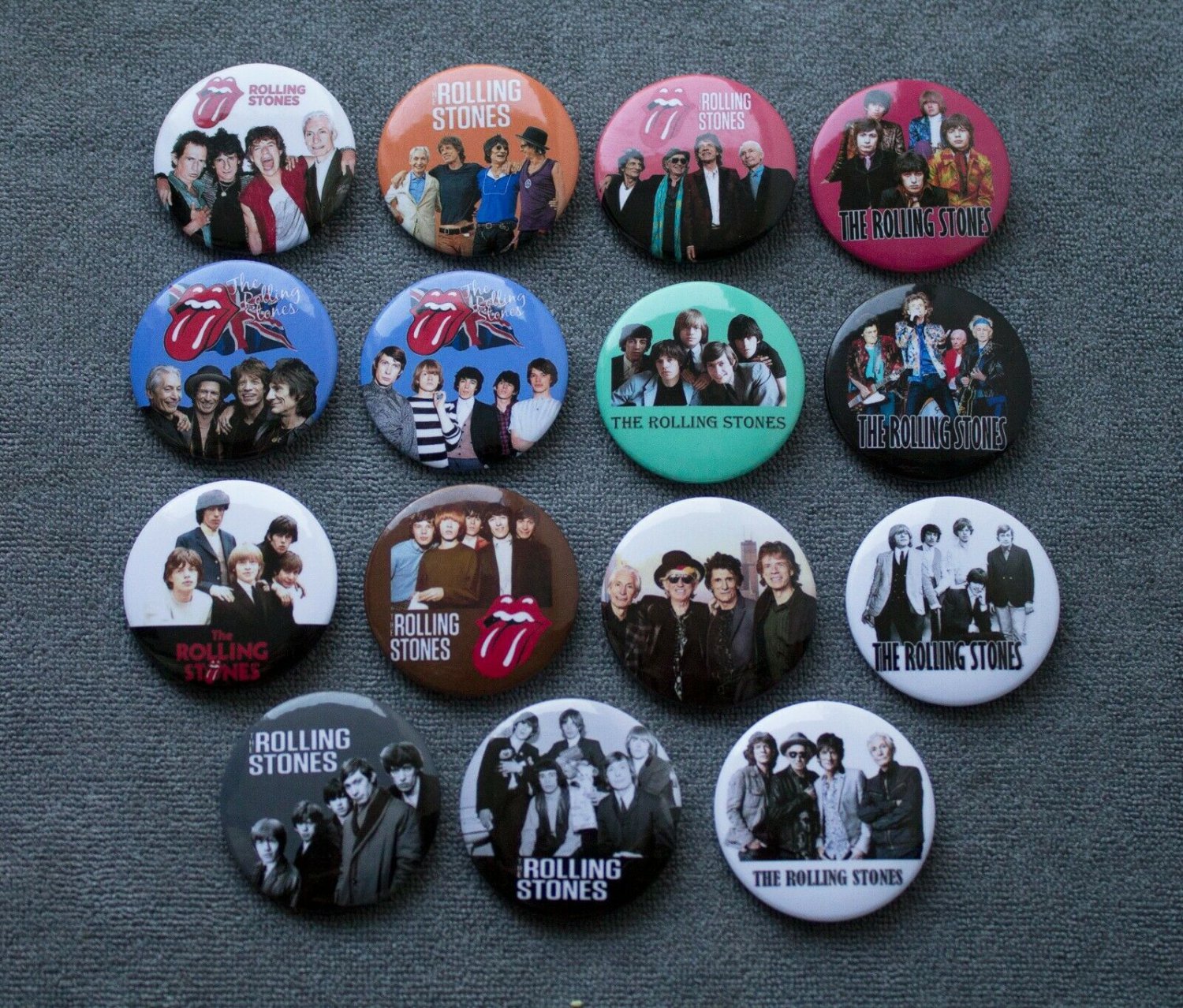 Refrigerator magnets rock band ROLLING STONES a set of 15 pieces.