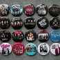 Refrigerator magnet musical rock bands . set of 20 pieces.