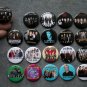 Refrigerator magnet musical rock bands . set of 20 pieces.