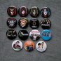 Refrigerator magnets musical bands. set of 15 pieces