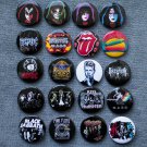Refrigerator magnets rock bands. set of 20 pieces