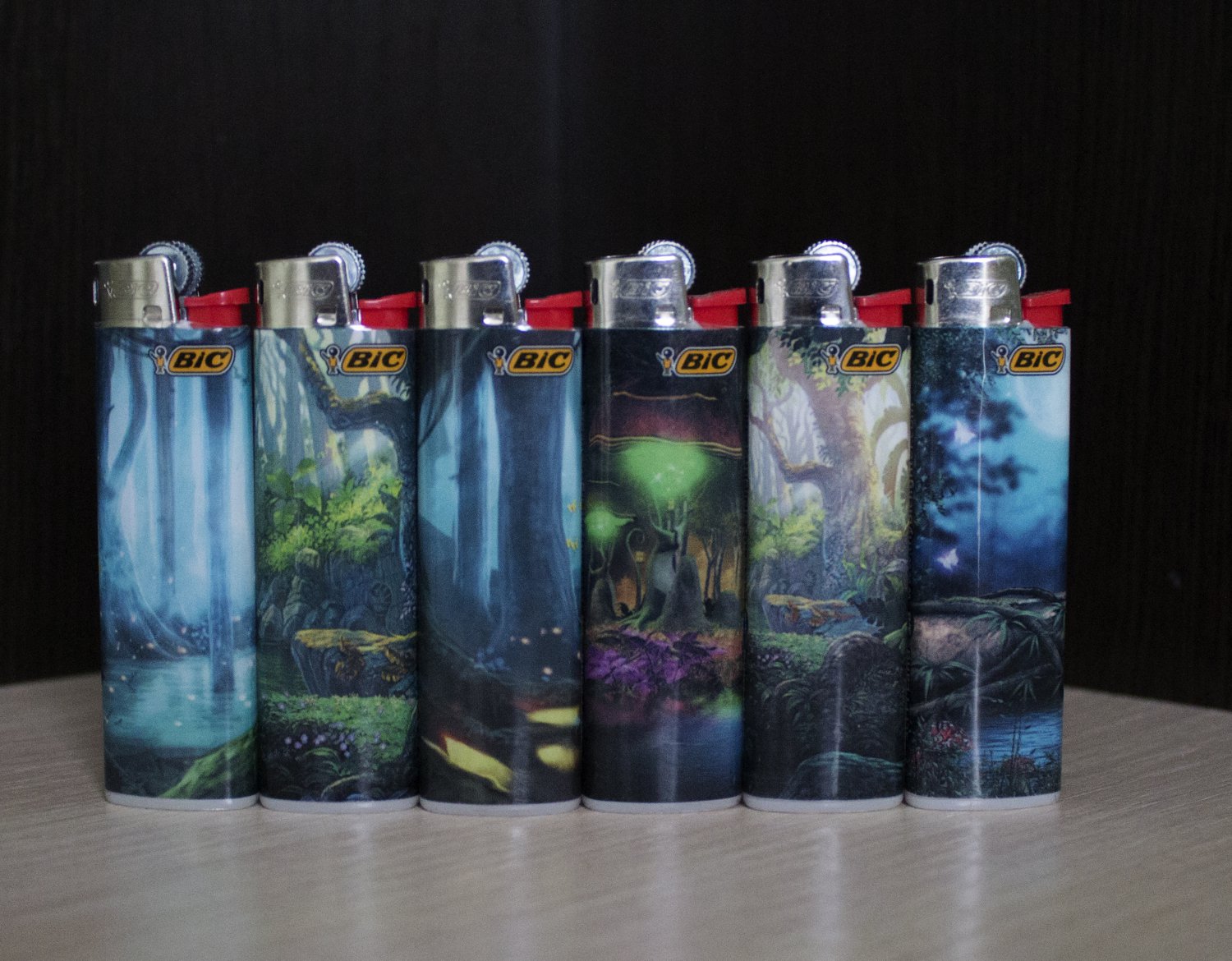 Lighters BIC J3 .SCI-FI LAND special edition. set of 6 lighters.