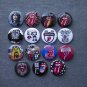 Pin button badges THE ROLLING STONES. set of 15 pieces