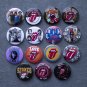 Pin button badges THE ROLLING STONES.  set of 15 pieces
