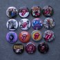Pin button badges THE ROLLING STONES.  set of 15 pieces