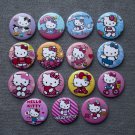 Pin button badges HELLO KITTY. set of 15 pieces.