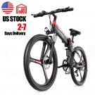 26" 400W E-bike Mountain Folding Bicycle Commuting Beach Bike