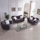 3-Piece Sofa Set Pv Leather Including Three-Seater Sofa, Two-Seater Sofa with Armrests ,