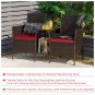 Patio Rattan Wicker Conversation Set Sofa Cushioned Loveseat Glass Table HW68786