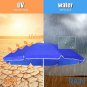 Portable Folding Picnic Double Chair Umbrella Set Height Adjustable Waterproof Polyester Fabric