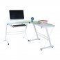 L-Shaped Durable Stalinite Splicing Computer Desk 402C White