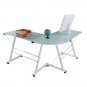 L-Shaped Durable Stalinite Splicing Computer Desk 402C White