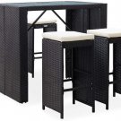 Outdoor Bar Set 5 Pieces Garden Patio Balcony Backyard Terrace Furniture Dining Set