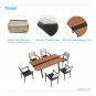 Patio Dining Set, 7 Pieces Outdoor Dining Chairs with Teak Solid Wood Tabletop