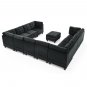 U shape Modular Sectional Sofa, DIY Combination, includes Seven Single Chair