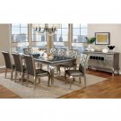 Furniture of America Tily Gold 9-piece Dining Table with Leaf Set Includes 1 dining table