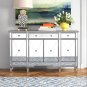 Mirrored Sideboard Living Room Cabinet 48'' Wide 3 Drawer Server for Living Room Furniture