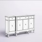 Mirrored Sideboard Living Room Cabinet 48'' Wide 3 Drawer Server for Living Room Furniture