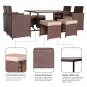 9pcs Corner Rattan Dining Set Garden Sofa Furniture with Tempered Glass Table Patio Furniture Set