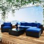 Outdoor Patio Conversation Set Aluminum 4 Piece Sofa Sets with Cushions