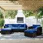 Outdoor Patio Conversation Set Aluminum 4 Piece Sofa Sets with Cushions