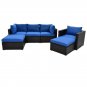 Outdoor Patio Conversation Set Aluminum 4 Piece Sofa Sets with Cushions