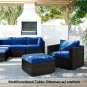 Outdoor Patio Conversation Set Aluminum 4 Piece Sofa Sets with Cushions
