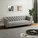 83" Chesterfield Sofa Classic Transitional Sofa for Living Room with Tufted Back and Nailhead Trim