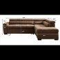 Sectional Sofa Bed Suede for Living Room Sleeper Sofa Set Modern L Shaped Comfortable Large Sofa