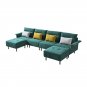 Sofa Couch, Mid-Century Tufted U Shape Sofa for Living Room