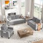 Convertible Sectional Sofa Set Modern Style Couch Furniture Upholstered Armchair, Loveseat