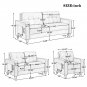 Convertible Sectional Sofa Set Modern Style Couch Furniture Upholstered Armchair, Loveseat