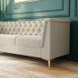 82 Inch Button Tufted Chesterfield Sofa Sectional Sofa Velvet Upholstered 3 Seater Couch