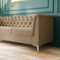 82 Inch Button Tufted Chesterfield Sofa Sectional Sofa Velvet Upholstered 3 Seater Couch